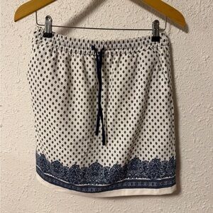 Saint Tropez West White and Navy Mini Skirt